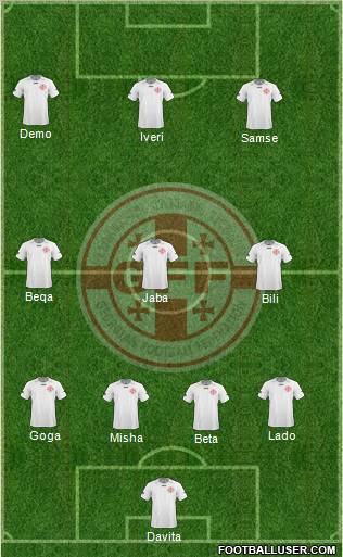 Georgia 4-3-3 football formation