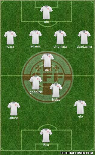 Georgia 4-4-2 football formation