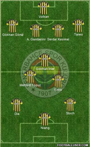 Fenerbahçe SK Formation 2011