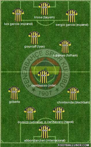 Fenerbahçe SK Formation 2011