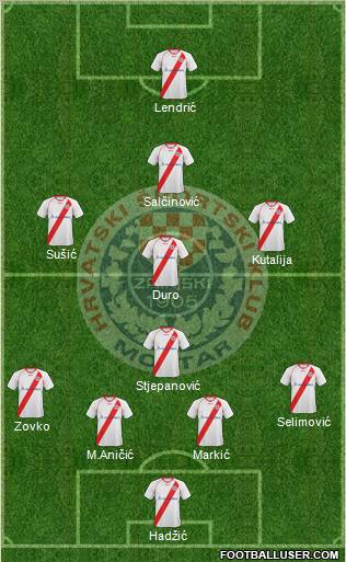 HSK Zrinjski Mostar football formation