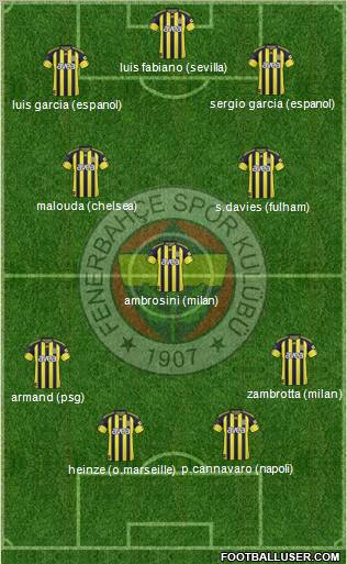 Fenerbahçe SK Formation 2011
