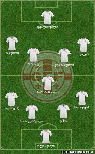 Georgia 4-1-4-1 football formation