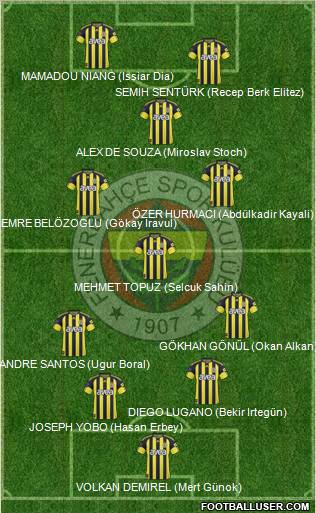Fenerbahçe SK Formation 2011