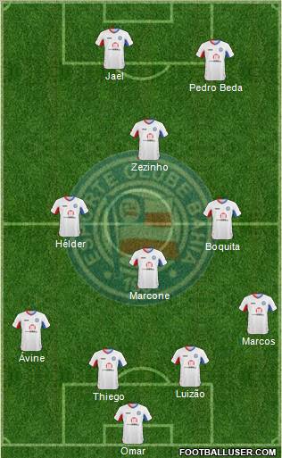 EC Bahia 4-3-1-2 football formation