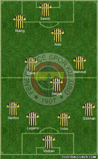 Fenerbahçe SK Formation 2011