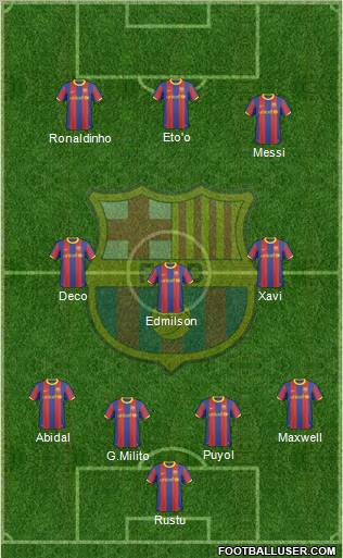 F.C. Barcelona Formation 2011