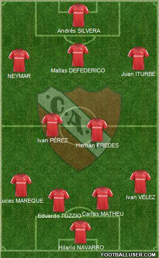 Independiente football formation