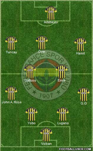 Fenerbahçe SK Formation 2011