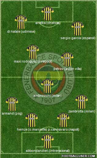 Fenerbahçe SK Formation 2011