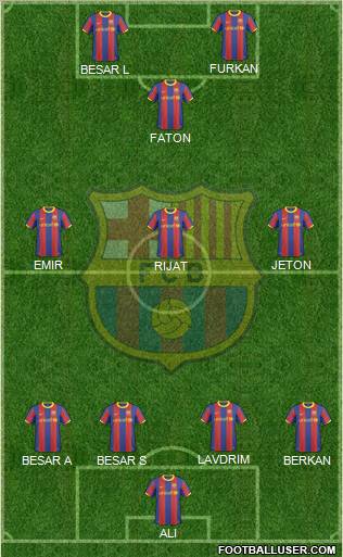 F.C. Barcelona Formation 2011