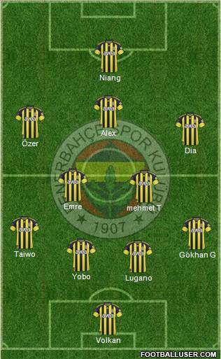 Fenerbahçe SK Formation 2011