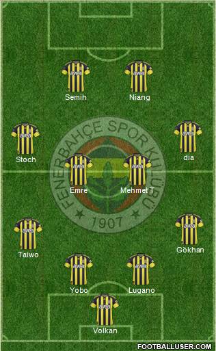 Fenerbahçe SK Formation 2011