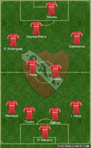 Independiente football formation