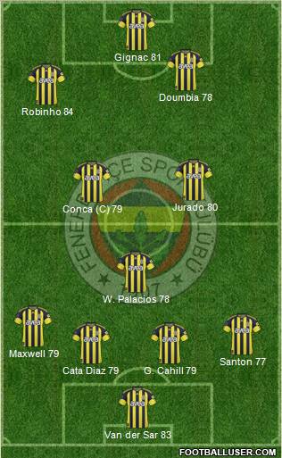 Fenerbahçe SK Formation 2011