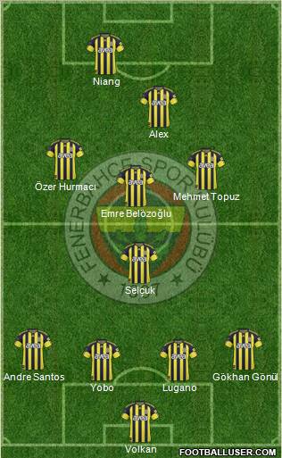 Fenerbahçe SK Formation 2011
