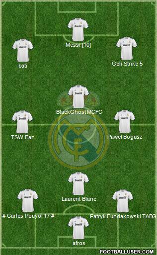 Real Madrid C.F. Formation 2011