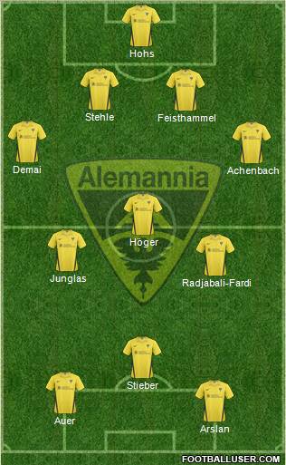 TSV Alemannia Aachen 4-3-3 football formation