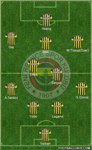 Fenerbahçe SK Formation 2011
