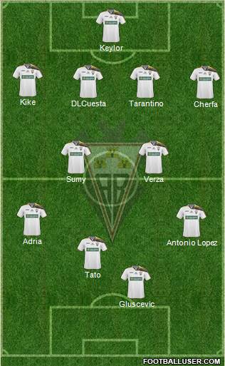 Albacete B., S.A.D. football formation