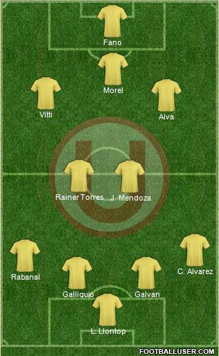 C Universitario D football formation