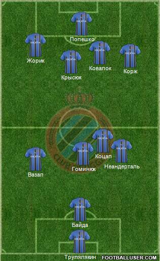 Club Brugge KV football formation