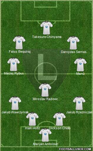 Legia Warszawa Formation 2011