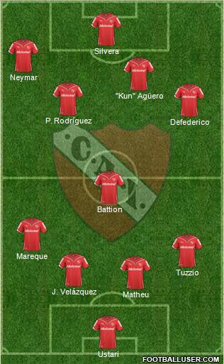 Independiente football formation