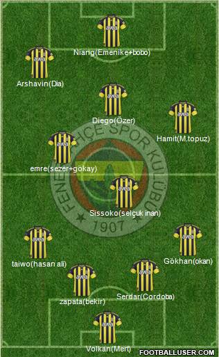 Fenerbahçe SK Formation 2011