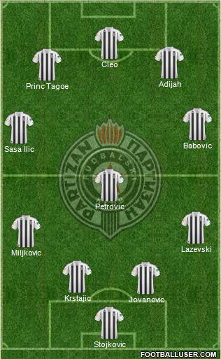 FK Partizan Beograd Formation 2011