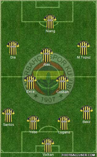 Fenerbahçe SK Formation 2011