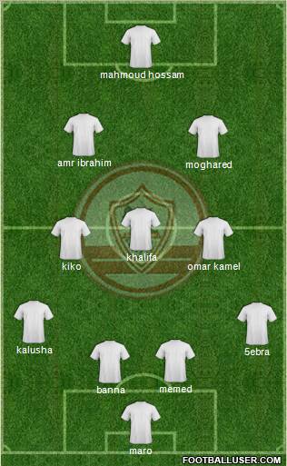 Zamalek Sporting Club 4-5-1 football formation