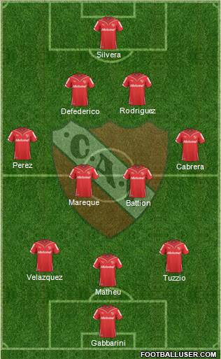 Independiente football formation