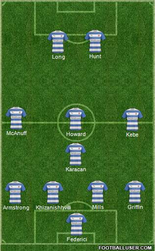 Reading 4-1-3-2 football formation