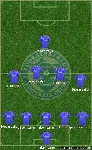 FK Zeljeznicar Sarajevo Formation 2011