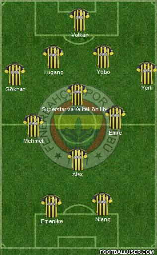 Fenerbahçe SK Formation 2011