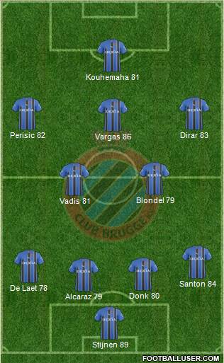 Club Brugge KV football formation