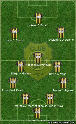 Olimpo de Bahía Blanca football formation