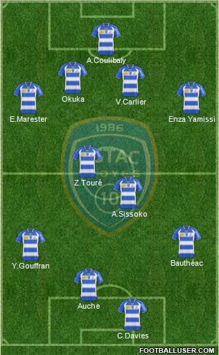 Esperance Sportive Troyes Aube Champagne football formation