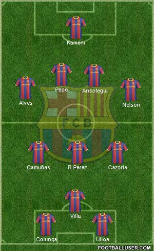 F.C. Barcelona Formation 2011