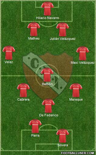 Independiente football formation