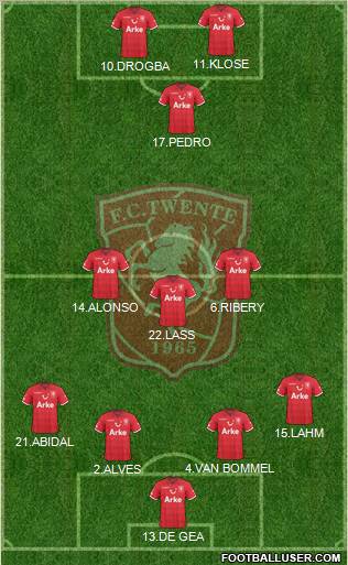 FC Twente 4-3-3 football formation