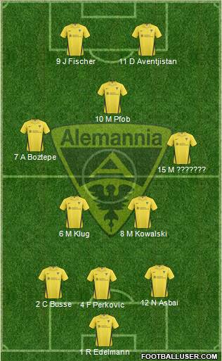 TSV Alemannia Aachen football formation