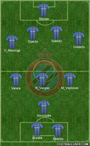 Club Brugge KV football formation