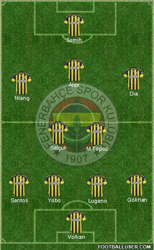Fenerbahçe SK Formation 2011