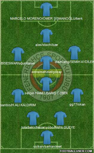 Fenerbahçe SK Formation 2011