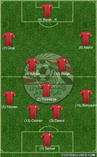 Egypt 4-1-4-1 football formation