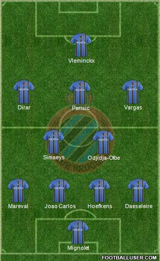 Club Brugge KV football formation