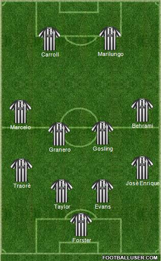 Newcastle United Formation 2011
