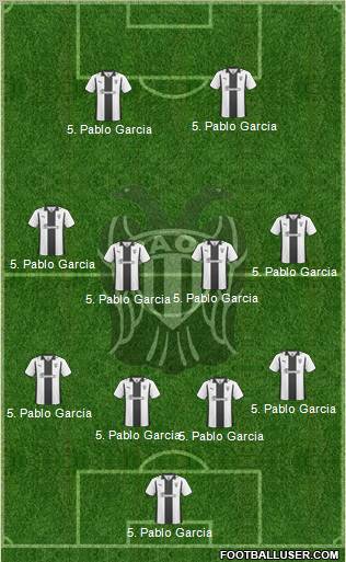 AS PAOK Salonika football formation